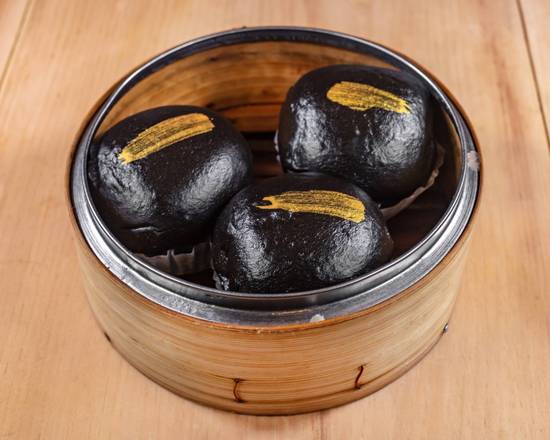 Black & Gold Molten Lava Bun 黑金流沙包